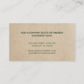 Eco-Friendly Leaf Logo Kraft Look Landscaping Visitenkarte (Rückseite)