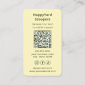 Eco-Friendly Pet Waste Removal Dog Poop Scooper Visitenkarte (Rückseite)