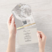 Eco-Friendly Photo Wedding All In One Einladung (Abreißen)