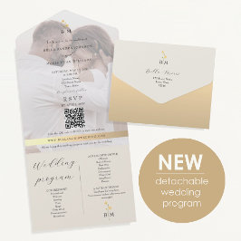 Eco-Friendly Wedding Program All In One Invitation All In One Einladung