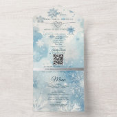 Eco Friendly Winter Wonderland Wedding All In One Einladung (Innen Boden)