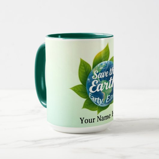 Eco-Guardians' Embrace Celestial Earth Tasse (Vorderseite Links)