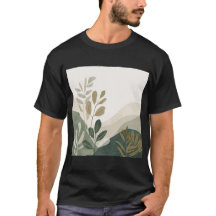 Eco Minimalist Nature Art Men's Tshirt