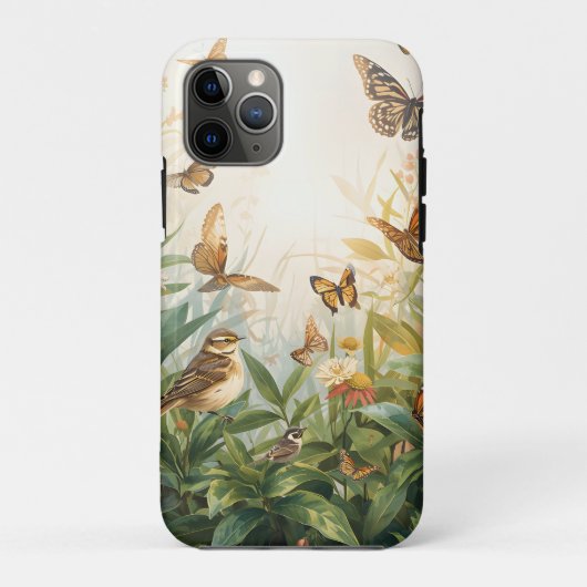 Eco Nature iPhone / iPad Hülle – Aquarell Vögel,  (Rückseite)