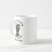 Eco-Surrealism: Recharge with Nature Lightbulb Kaffeetasse (Vorderseite Links)