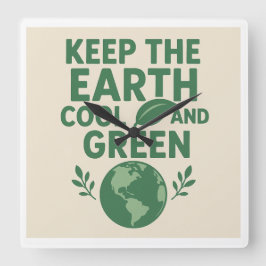 Eco Wall Clock Quadratische Wanduhr