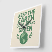 Eco Wall Clock Quadratische Wanduhr (Winkel)