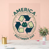 Eco Warrior Recycle Day Shirt Acrylschild (Hochzeit)