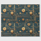 EcoFusion: Gerecycelt Tech-Hintergrundbild Geschenkpapier (Flach)