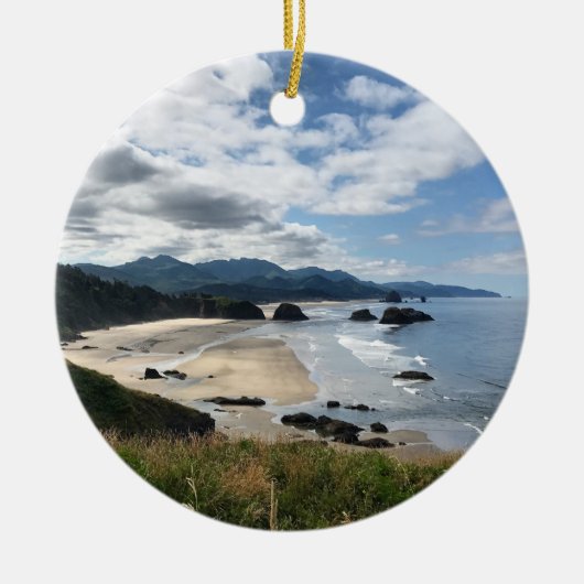 Ecola Staat Beach, OR Keramik Ornament (Vorne)