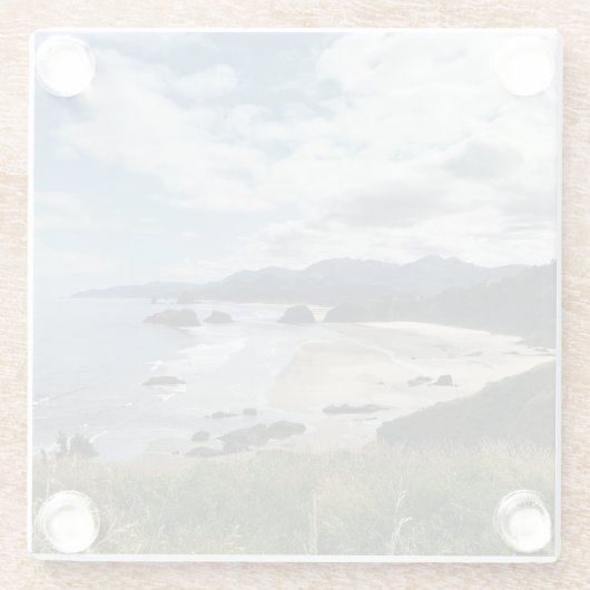 Ecola Staat Beach, Oregon Glasuntersetzer (Rückseite)