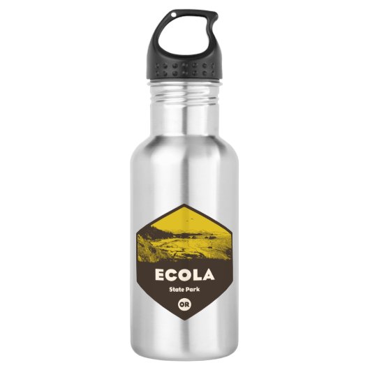 Ecola Staat Park Oregon Edelstahlflasche (Vorderseite)