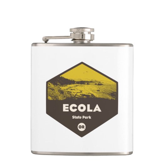 Ecola Staat Park Oregon Flachmann (Vorderseite)