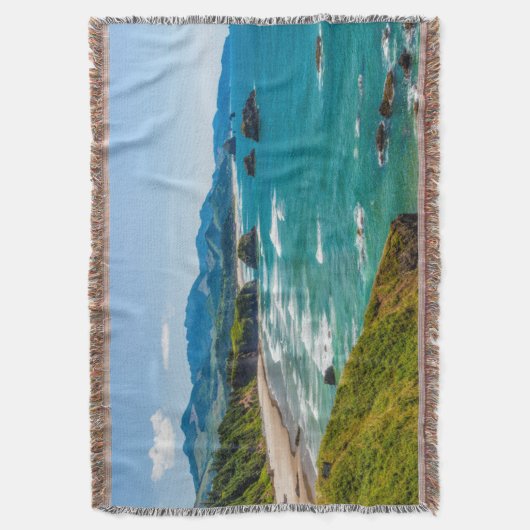 Ecola Staat Park, Oregon. Panorama des Crescent Decke (Vorderseite Vertikal)