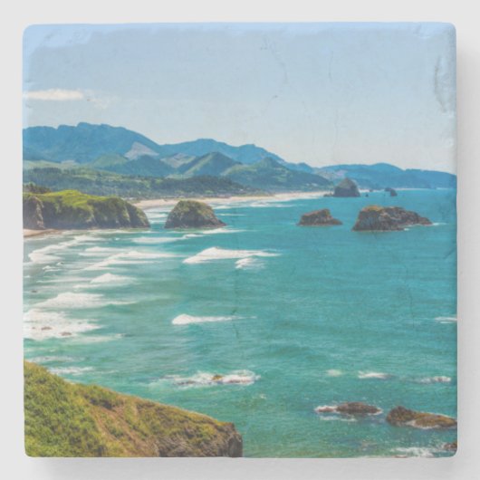 Ecola Staat Park, Oregon. Panorama des Crescent Steinuntersetzer (Vorderseite)