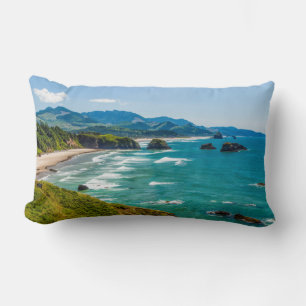 Ecola State Park, Oregon. Panorama von Crescent Lendenkissen