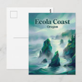 Ecola State Park Oregon Postkarte (Vorne/Hinten)
