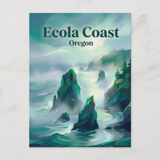 Ecola State Park Oregon Postkarte (Vorderseite)