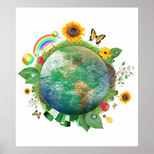 Ecology : recycle - poster