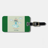 Ecology Surfer Sustainable Life Hipster Gepäckanhänger (Vorderseite horizontal)