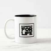 eCommerce for Life Zweifarbige Tasse (Links)