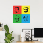 Econ Heads - Mises, Hayek, Rothbard, Friedman Poster (Heimbüro)