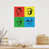 Econ Heads - Mises, Hayek, Rothbard, Friedman Poster (Küche)