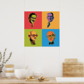Econ Poster - Mises, Hayek, Rothbard, Friedman (Küche)