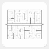 Econo-Maze - Quadratischer Aufkleber (Vorderseite)