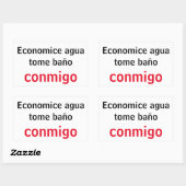 Economice agua rechteckiger aufkleber (Blatt)