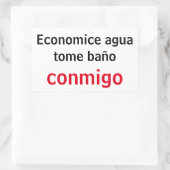 Economice agua rechteckiger aufkleber (Tasche)