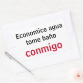 Economice agua rechteckiger aufkleber (Umschlag)