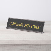 Economics Department Custom Academic Room Schreibtischnamensplakette (Vorderseite )