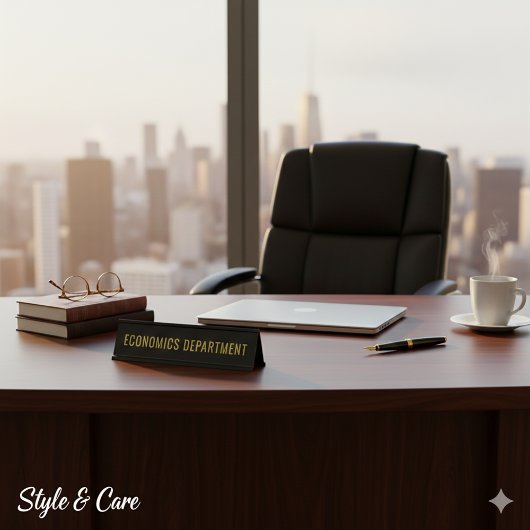 Economics Department Custom Academic Room Schreibtischnamensplakette