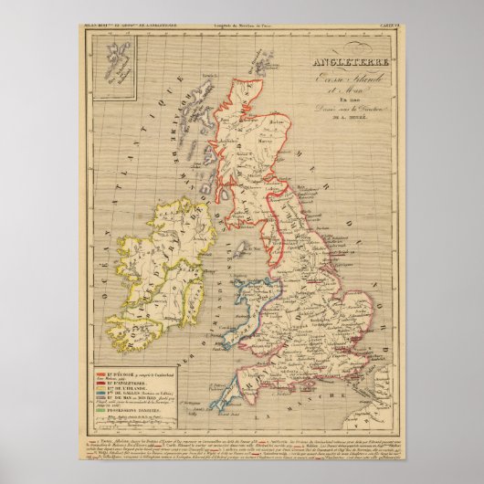 Ecosse, Irlande et Man en 1100 Poster (Vorne)