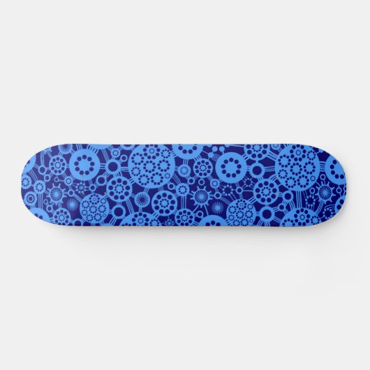 Ecosystem - Baby Blue on Dp Navy Skateboard (Horizontal)