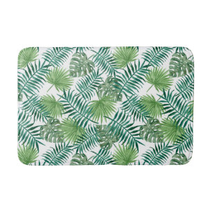 Ecotic Tropical Palm Leafes Muster Badematte