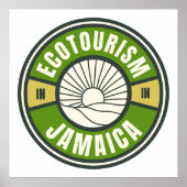 Ecotourism Jamaica Green Slow Travel Logo Poster (Vorne)