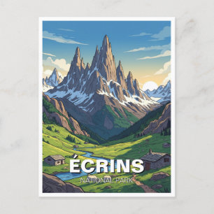 Écrins National Park France Travel Postkarte