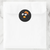 Ecrow-Gesicht Lustiger Bogen Thanksgiving Hallowee Runder Aufkleber (Tasche)