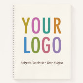 Ecru 8.5x11 kundenspezifisches Notebook mit Logo u Notizblock (Vorderseite)