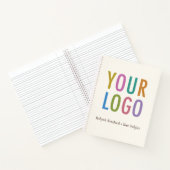 Ecru 8.5x11 kundenspezifisches Notebook mit Logo u Notizblock (Innenseite)