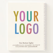 Ecru 8.5x11 kundenspezifisches Notebook mit Logo u Notizblock (Rückseite)