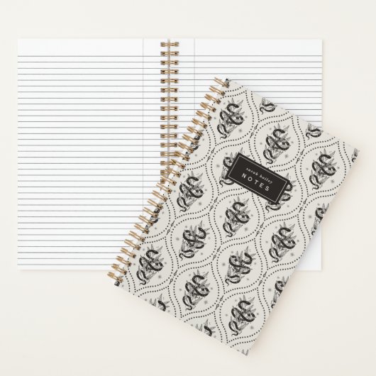 Ecru | Botanical Snake Personalized Notizblock (Innen)