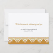 Ecru braune filigrane Grenze Einladung (Vorderseite)