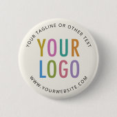 Ecru Button Back Button mit Logo Rund um benutzerd (Vorderseite)