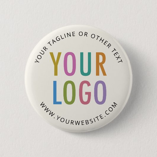 Ecru Button Back Button mit Logo Rund um benutzerd (Vorderseite)