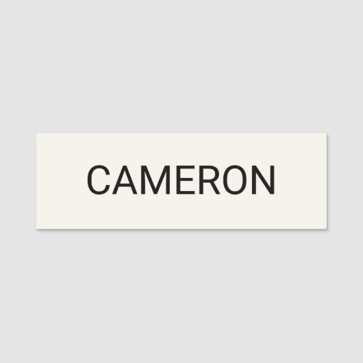Ecru Classic Name Tag Magnetic oder Button Berufli (Vorderseite)