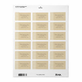 Ecru & Cream Damask Briefmarken Adressaufkleber (Vorne)