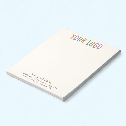 Ecru Cream Ivory Notepad Benutzerdefiniertes Logo Notizblock